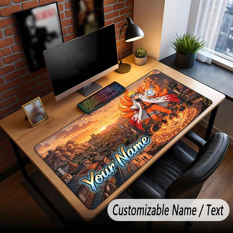 Benutzerdefiniertes Langes Mauspads, Naruto Gaming Schreibtischmatte Für Home Office Schreibtischdekoration