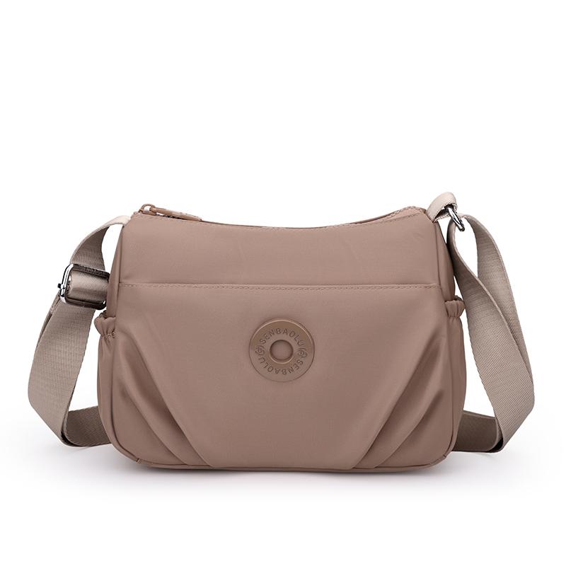 Women's Bag Multi-Pocket Shoulder Bag Lightweight Nylon Crossbody Bag