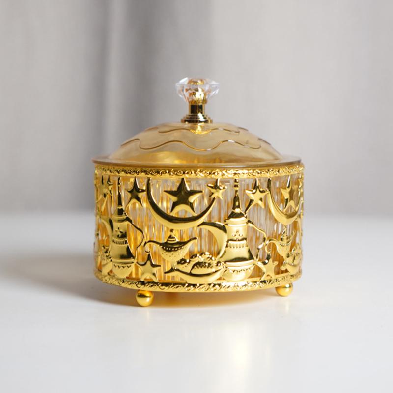 Eid Decoration Ramadan Candy Box Desktop Storage Trays Eid Mubarak Candy Snacks Acrylic Organizer Box Ramadan Accessories New