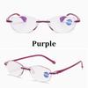 10 Pcs New Classic Frameless Reading Glasses Frameless Fashion Reading Glasses Anti-Blu-ray Reading Glasses HD Enhanced Coating