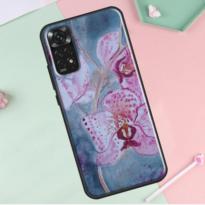 Orchid Flowers Colorful For Redmi Note 12 Pro Plus Cover For Redmi Note 10 8 9 11 Pro 12S 11S 10S 9S 9C 10C 12C Case