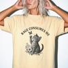 La Rage Me Consomme T-shirt Chat et t-shirt enfant, T-shirt Chaton Gravure Vintage, Cadeau Drôle pour Amoureux des Chats