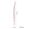 Non-stick Tweezers for False Eyelashes - Beginner & Professional Lash Artist Tool, Golden Feather Clip