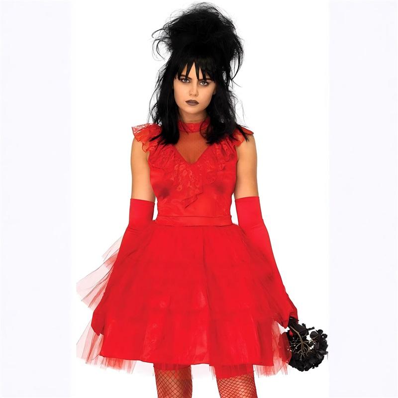 

Трансграничный мастер преступного мира Лидия косплей сетчатое платье Хэллоуин косплей сценический костюм невесты XL красный