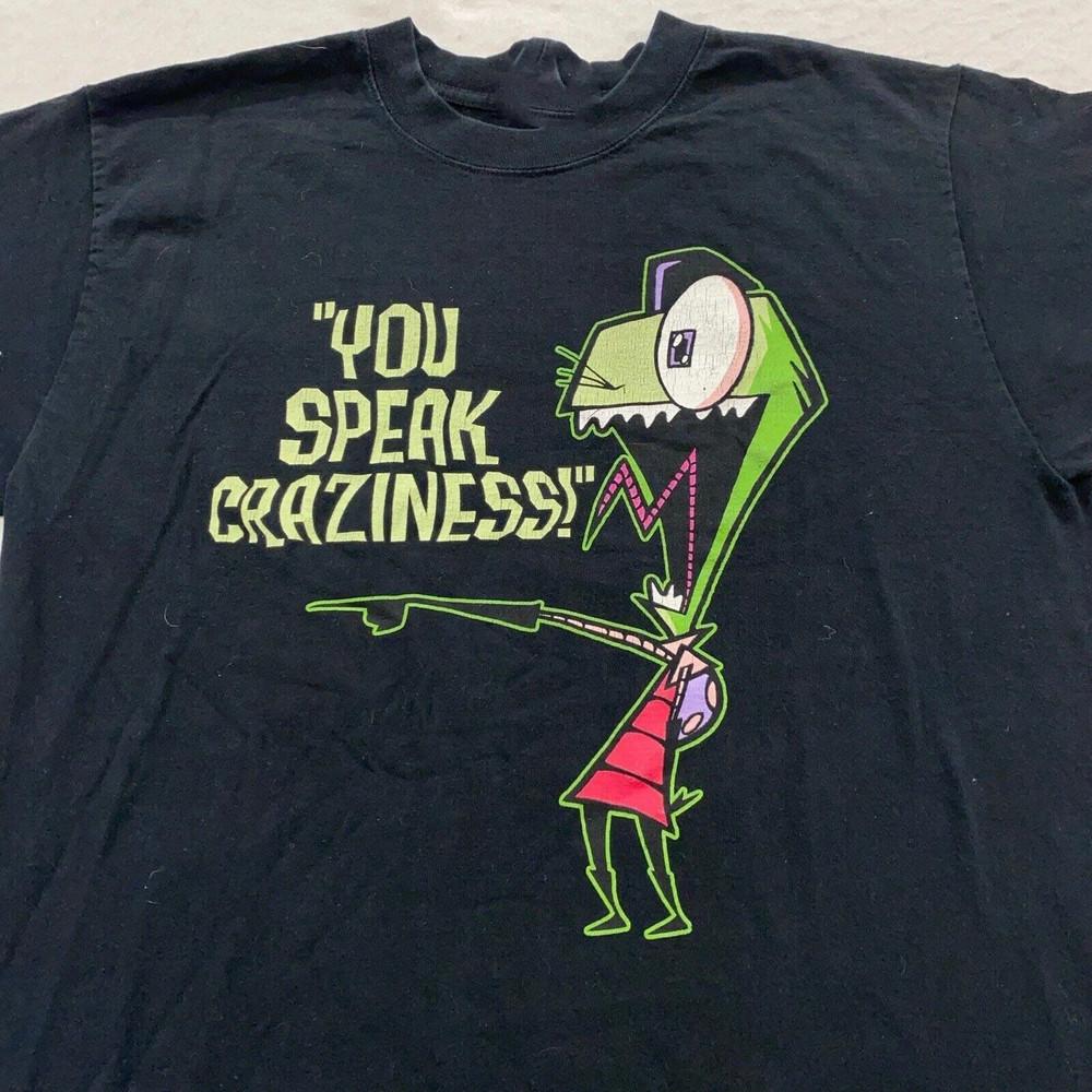 2003 INVADER ZIM ВЫ ГОВОРИТЕ БЕЗУМИЕ Футболка унисекс S-5XL K1112 Унисекс Футболка M