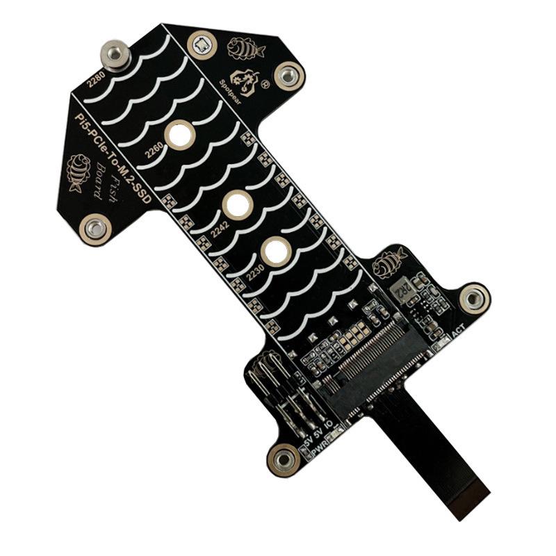 

Raspberry Pi 5 to M.2 NVMe SSD PCIe Adapter - Pi5-PCIe-Fish-Board-A