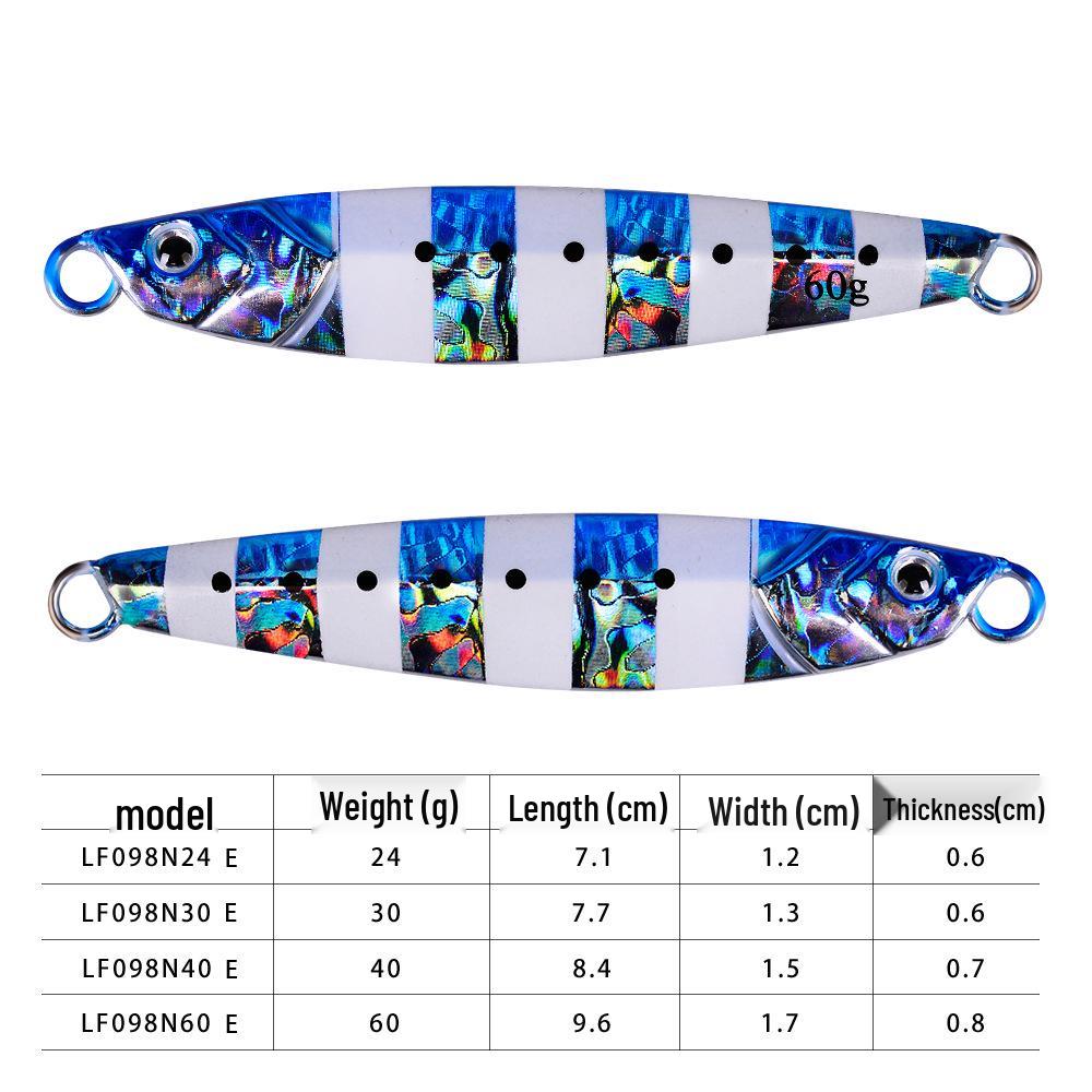 Luminous Long Cast Sinking Iron Plate Pencil Fish Metal Lure - New Bionic Artificial Bait Model