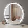 Compact LED Makeup Mirror with Three-Color Fill Light, Smart Touch Charging, Perfect for Dressers