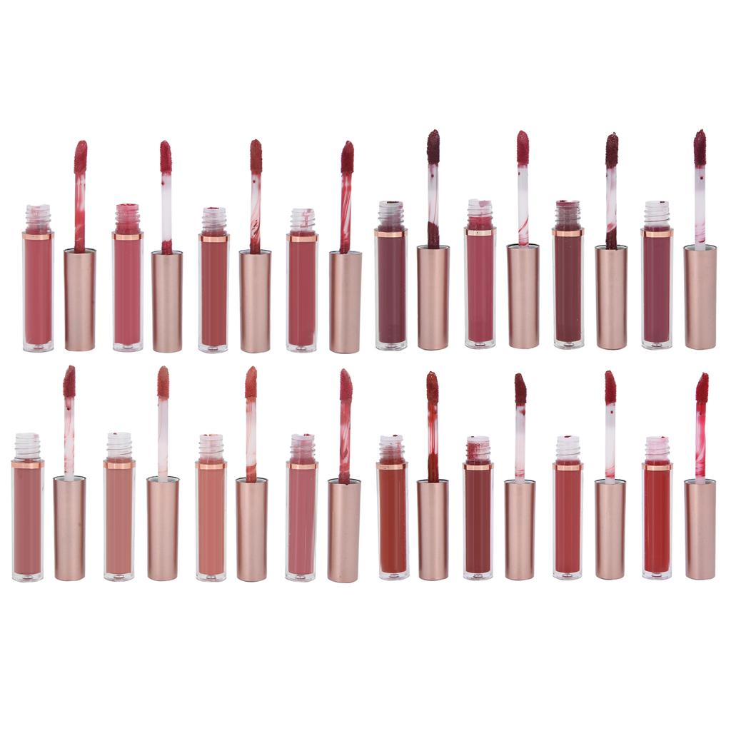 16pcs Matte Rich Color Lip Gloss Set Women Long Lasting Liquid Lipstick Cosmetic Tool