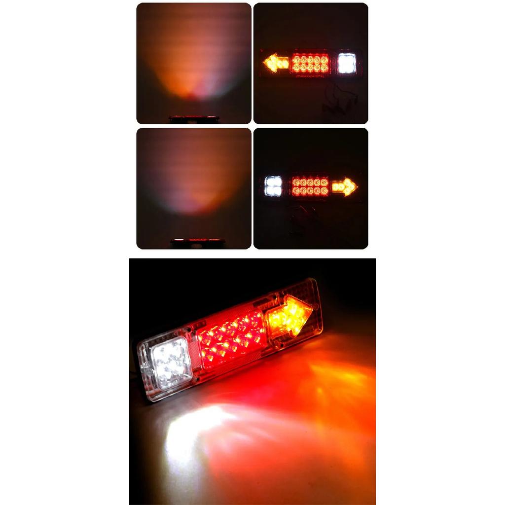 2Pcs 24V 19LED Truck TailLight Bar Turn Signal Lamp Stop Lights For Trailer Pickup Lorries Boat Light Assembly Reversing Lights