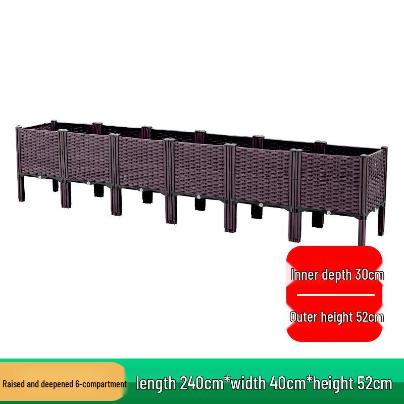 Extra Large Plastic Raised Vegetable & Flower Planter for Balcony/Courtyard