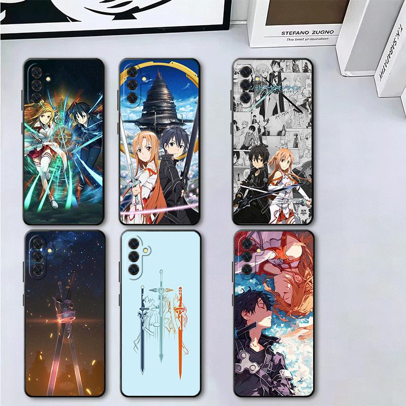 S-Sword O-Online SAO Anime Soft Phone Case for Samsung A17 A37 A57 A16 A26 A36 A56 A15 A25 A35 A55 A14 A24 A34 A54 A13 A23 A33 A