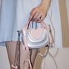 Silver Heart Chain Crossbody Designer Mini Bow Shoulder Bag Women Fashion Handbag Ladies Versatile Lipstick Purses Y2k Aesthetic