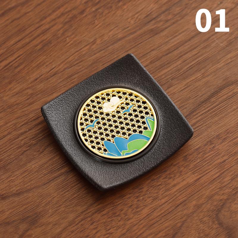 

Enamel Chinese Style Coaster Square Non-slip Heat Insulation Tea Cup Mat Tea Ceremony Kung Fu Tea Pads Tea Set Accessories