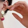 Elegant Rose Flower Ear Clip Korean Style Sweet Earrings Aesthetic Preserved Rose Earrings  Women