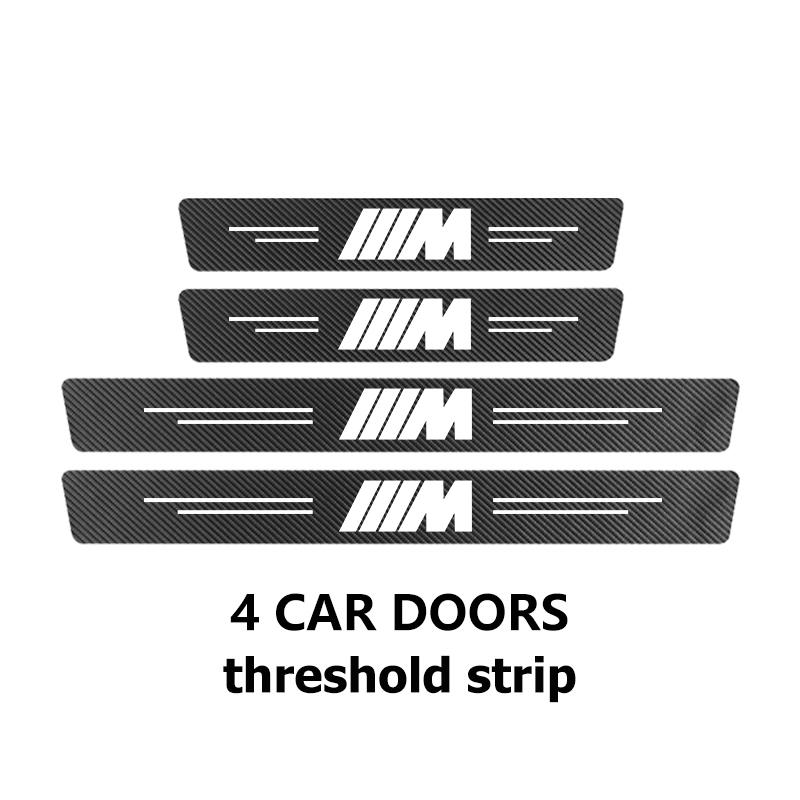 Car Door Carbon Fiber Sill Anti Scratch Protect Strip Sticker For BMW 1 3 5 7 Series M F01 F20 F10 F13 E52 E53 E60 E93 ZS4