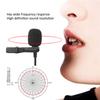 1.5m Portable Lavalier Interview Microphone Phone Live Professional Recording Collar Clip