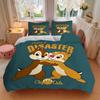3pcs Chip 'n' Dale Masters of Disaster Print Bedding Set (1 Cover + 2 Pillowcases, Without Inserts)