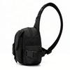 Outdoor Sling Bag for Men Nylon Water Proof Chest Shoulder Pack Sling Fishing Backpack for Hiking Camping Black