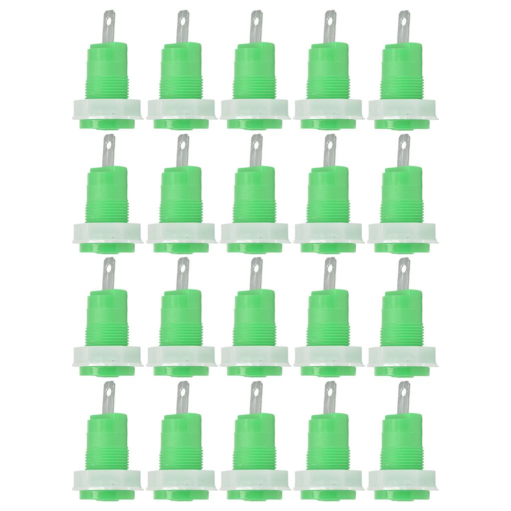 20ks adaptér pro banánky, mosazný, bezpečný, svařovaný, uzemňovací svorka 4mm, 402 1KV