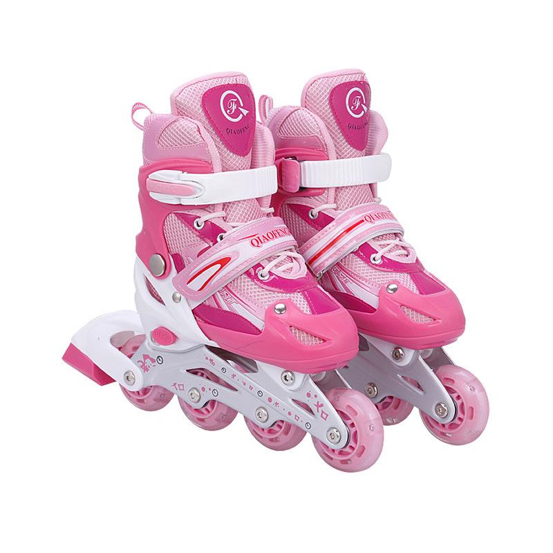 Fashion Men's and Women's Children's Skates, Adult Adjustable Inline Roller Skates, Breathable Non-slip Soft Roller Skates