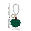 Anti-lost Leaves Leather Key Chain Pearl Chain Bag Pendant Portable Pomelo Leaves Keyring  Backpack