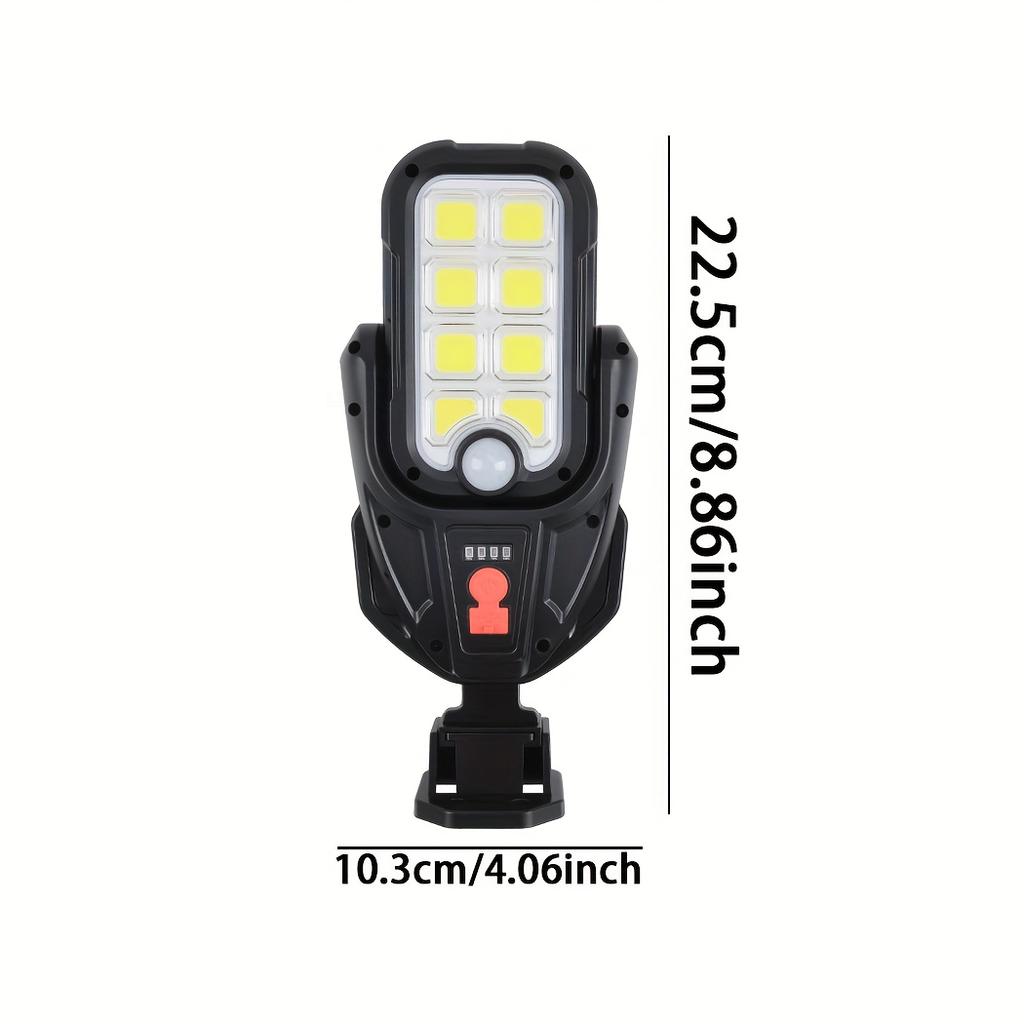 Convenient multi-mode outdoor and courtyard solar LED/COB wall lights, suitable for nighttime, courtyard, garden, roadside, and nighttime safety