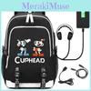 Versatile Cuphead Backpack With Usb Charging Port And Cartoon Pattern Design