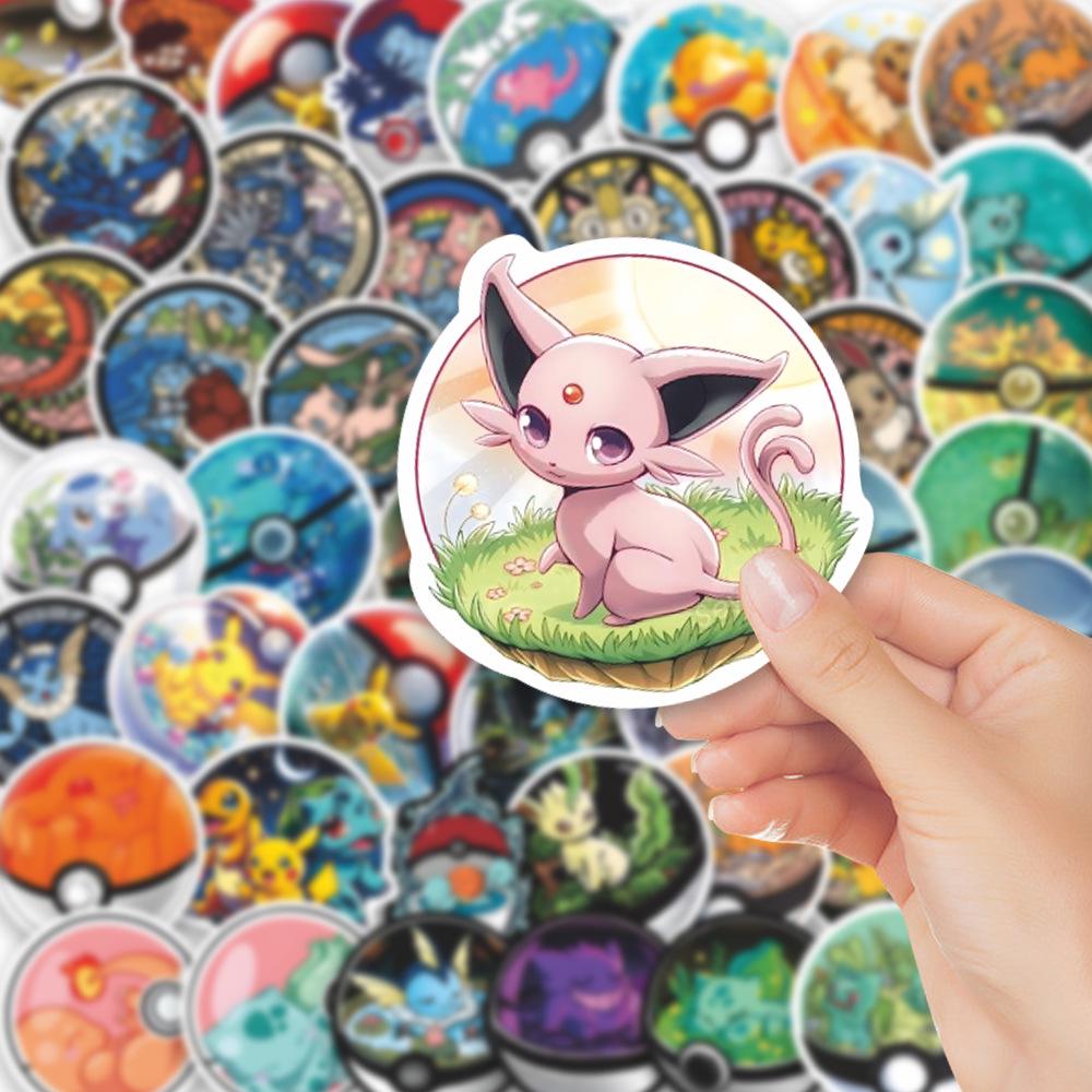 70 Waterproof Cartoon Pokemon PVC Stickers for DIY Decoration