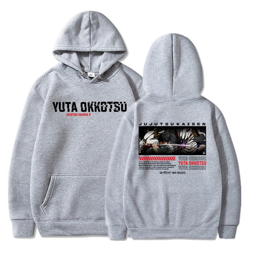 Anime Jujutsu Kaisen Mikina Vtipná Grafická Mikina Yuta Okkotsu Nadměrná Mikina s Kapucí Dlouhý Rukáv Pánské Dámské Oblečení