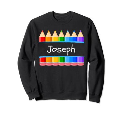 School Teacher Student Name Joseph Kindergarten Tag Kids' Sweatshirt