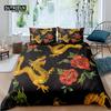 Home Living Luxury 3D Dragon Bedding Set Embroidered Duvet Cover Pillowcase Queen and King EU/US/AU/UK Size Comforter Bedding