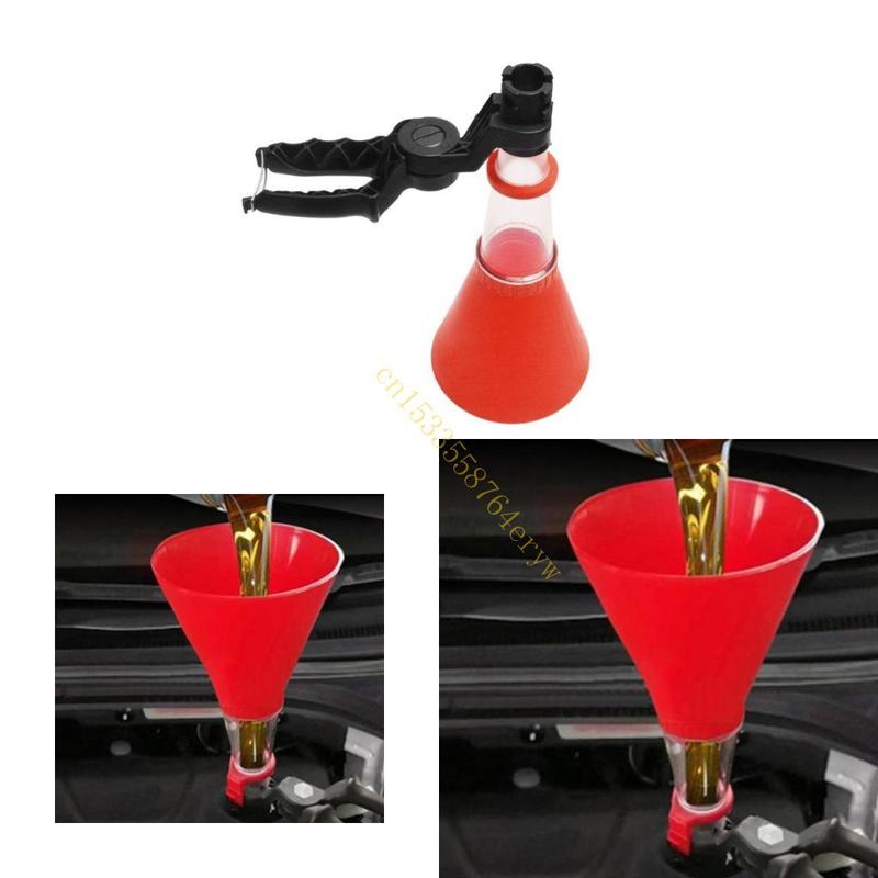 Engine Oil Filling Funnel Leakproof Engine Oil Funnel Universal Fast Clamp 91AE