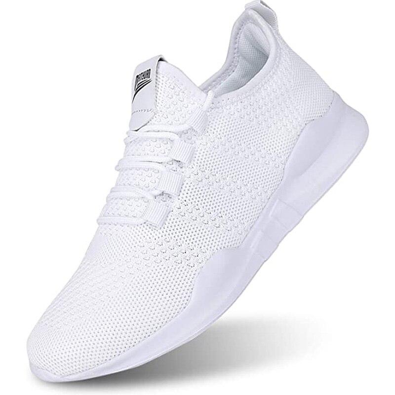 

Мужская спортивная обувь, дышащая мужская прогулочная обувь, сверхлегкие кроссовки, мужская теннисная обувь, противоскользящие кроссовки для бега, теннисные кроссовки 40 белый