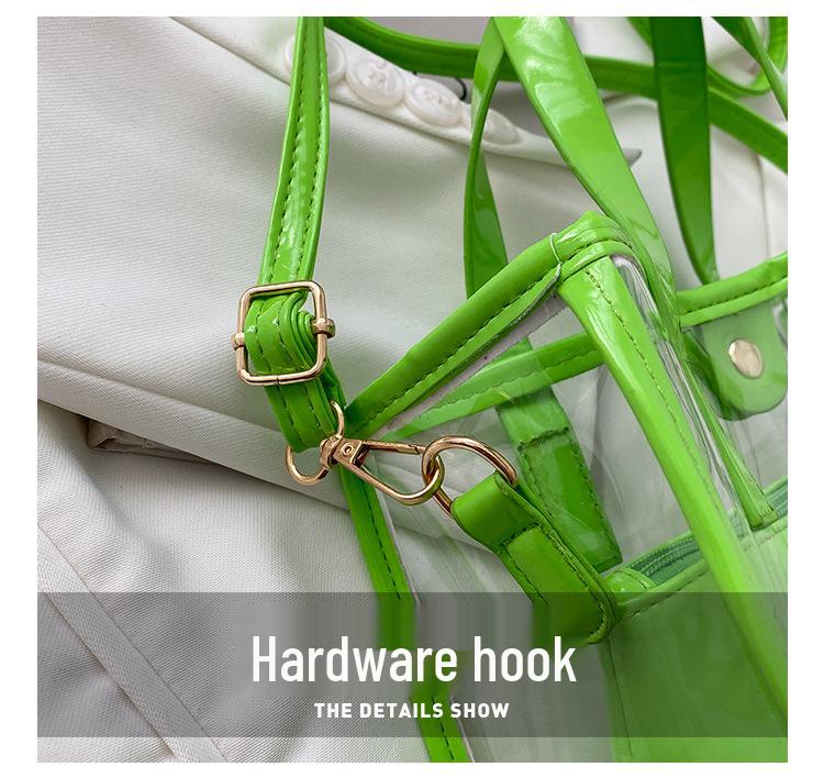 Women's Large Capacity Transparent Jelly Bag for Beach Vacation