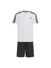 Adidas Train Essentials Aero Lady Regular Fit Training Gray Size 140 Kids' 3-Stripes Set, ECM35, Top White/Black, Bottom Six/Black (HS1608),