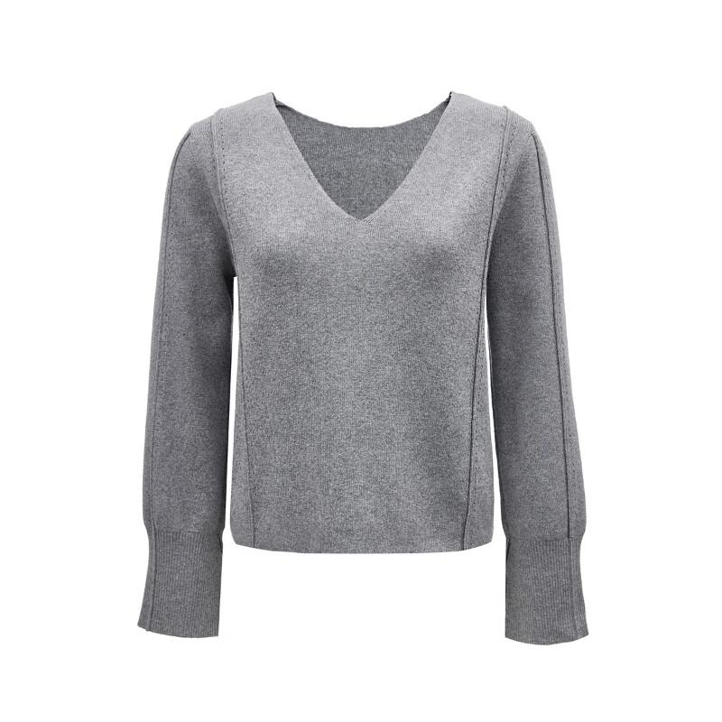 VEROMODA Women's V-Neck Hollow-out Knit Sweater