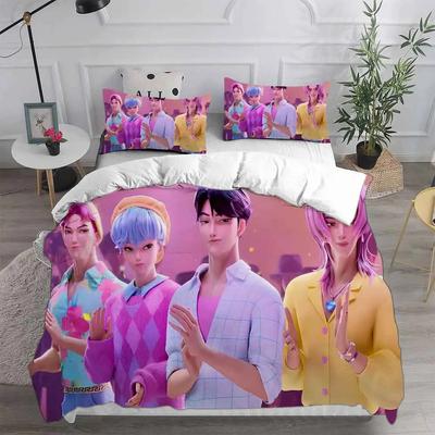 KPop Bedding Sets Demon Hunters Cover Duvet Cover Pillow Case 2-3 Pieces Sets Kids Adult Size Comforter Quilt Bed