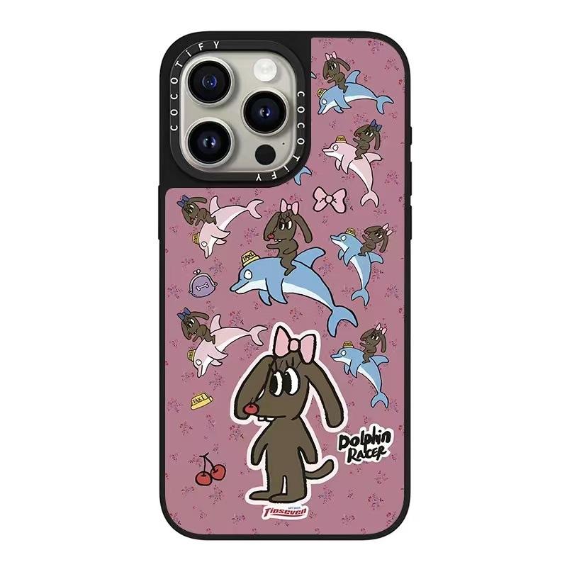 For Phone16ProMax for Apple 15Pro Cute 13 Anti-fall Phone14pro Mirror Phone Case