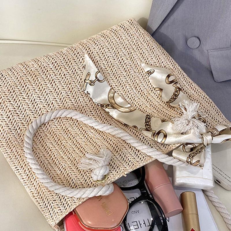 Portable Woven Fairy Style Straw Bag Ielgy Single Shoulder