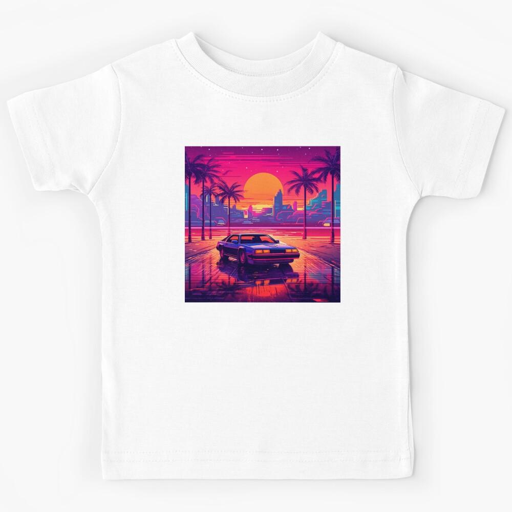 Synthwave Sunset Drive Poster Kids T-Shirt 170
