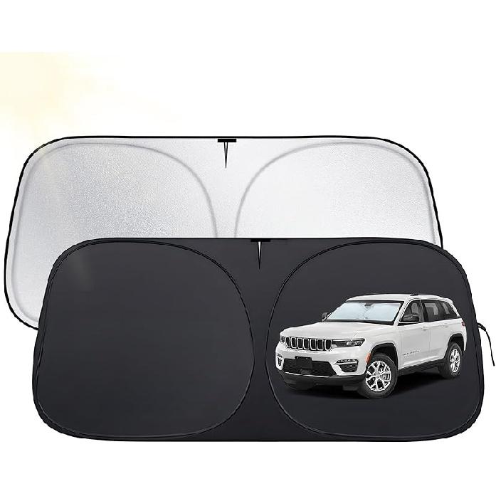 Windshield Sun Shade For Toyota 4Runner 2010-2025,  Fit Car Sun Shades With 420D Fabric & Foldable Memory Steel Wire, Sunshade For Car Windshield