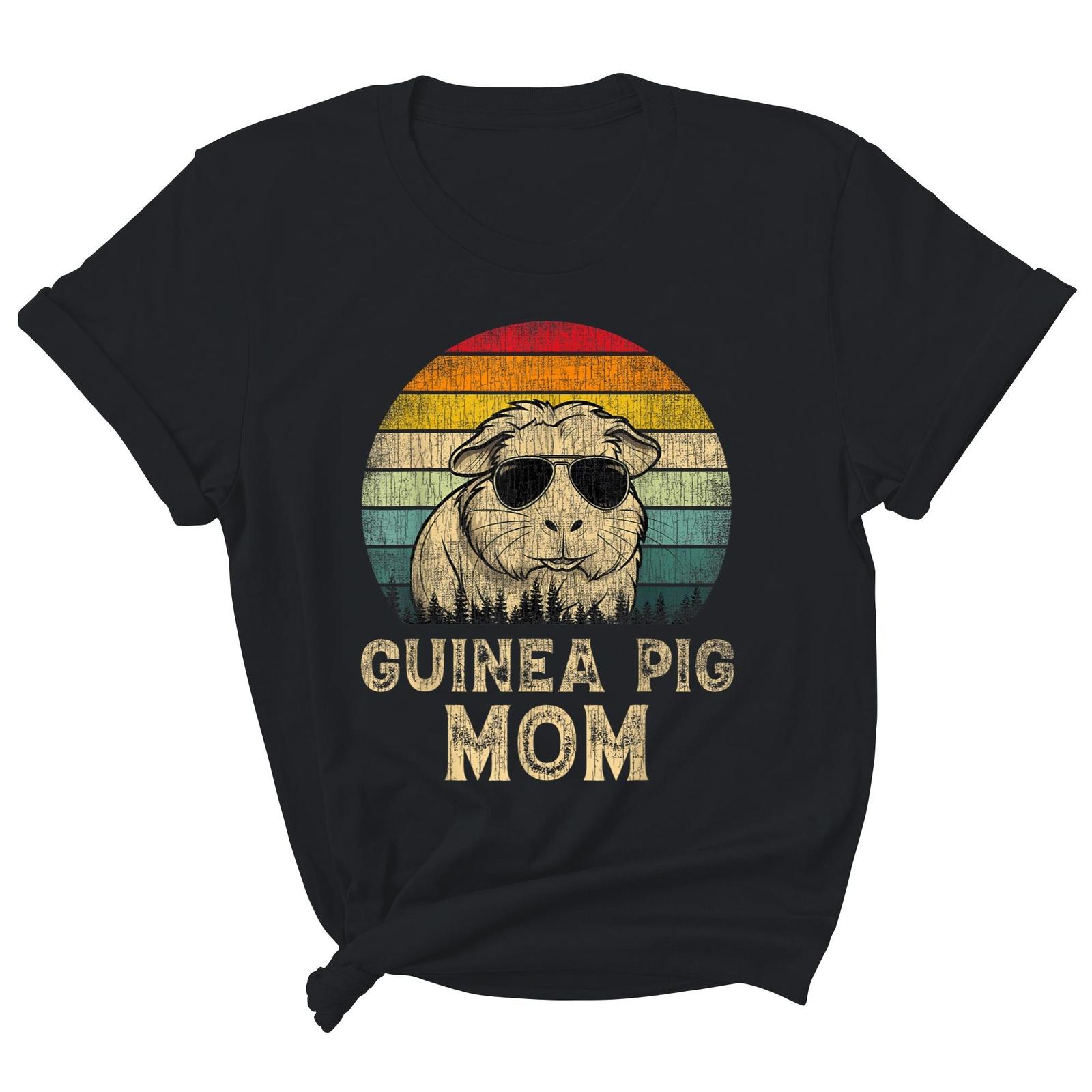 Women s Shirt Vintage Guinea Pig Mom Lover Mommy Mother s Day Gift Unisex T-Shirt S
