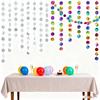 Shimmering Glitter Circle Party Decorations Garlands Bunting Banners Photo Props Durable Paper
