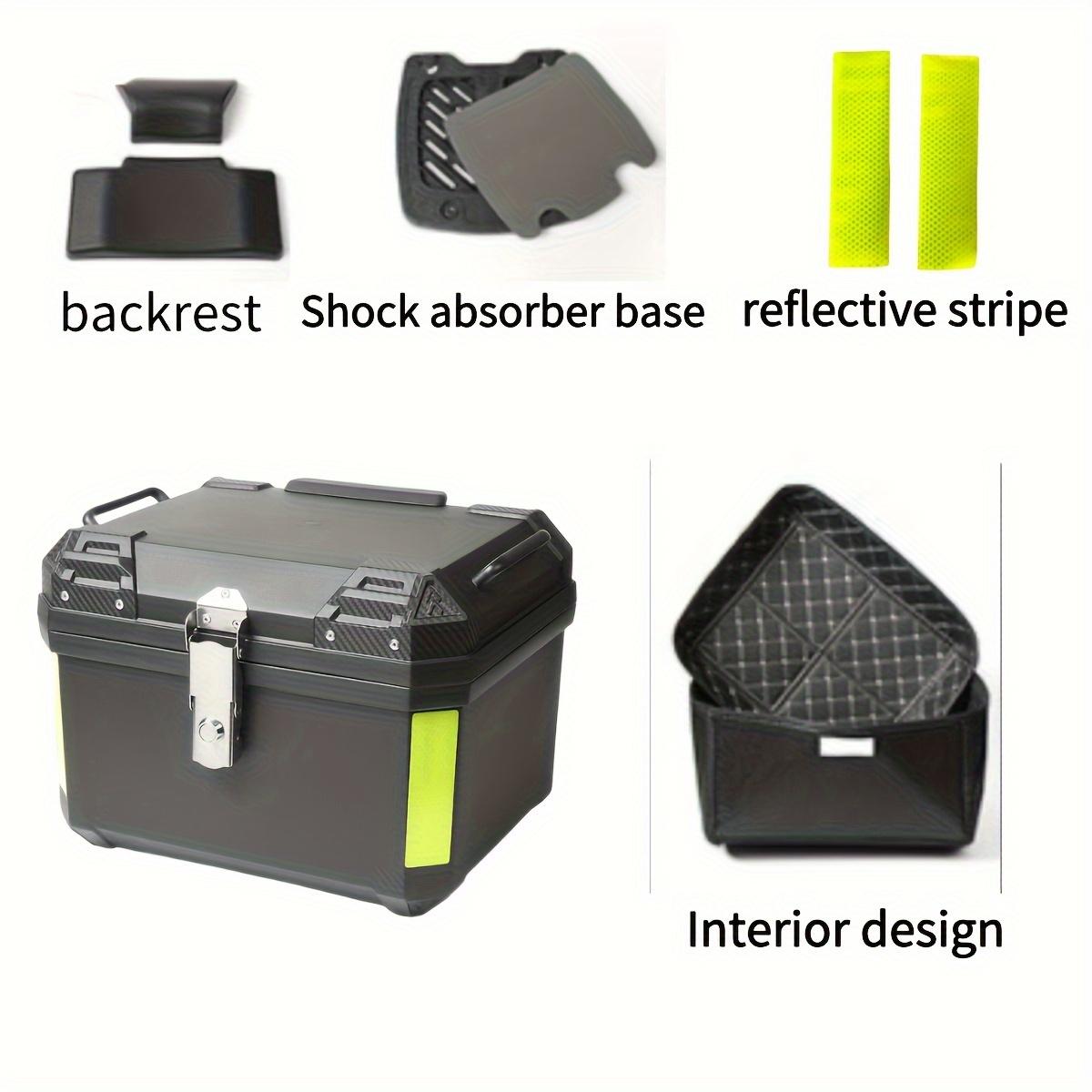 

45L Motorcycle Trunk Helmet Box Universal Top Case Waterproof Tail Box With Security Lock for Helmet and Luggage Storage