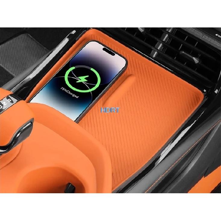 For Changan UNI-V UNIV 3th 2025 + Car Styling Center Console Gear Shift Storage Box Water Cup Holder Cover Wireless Charging Pad