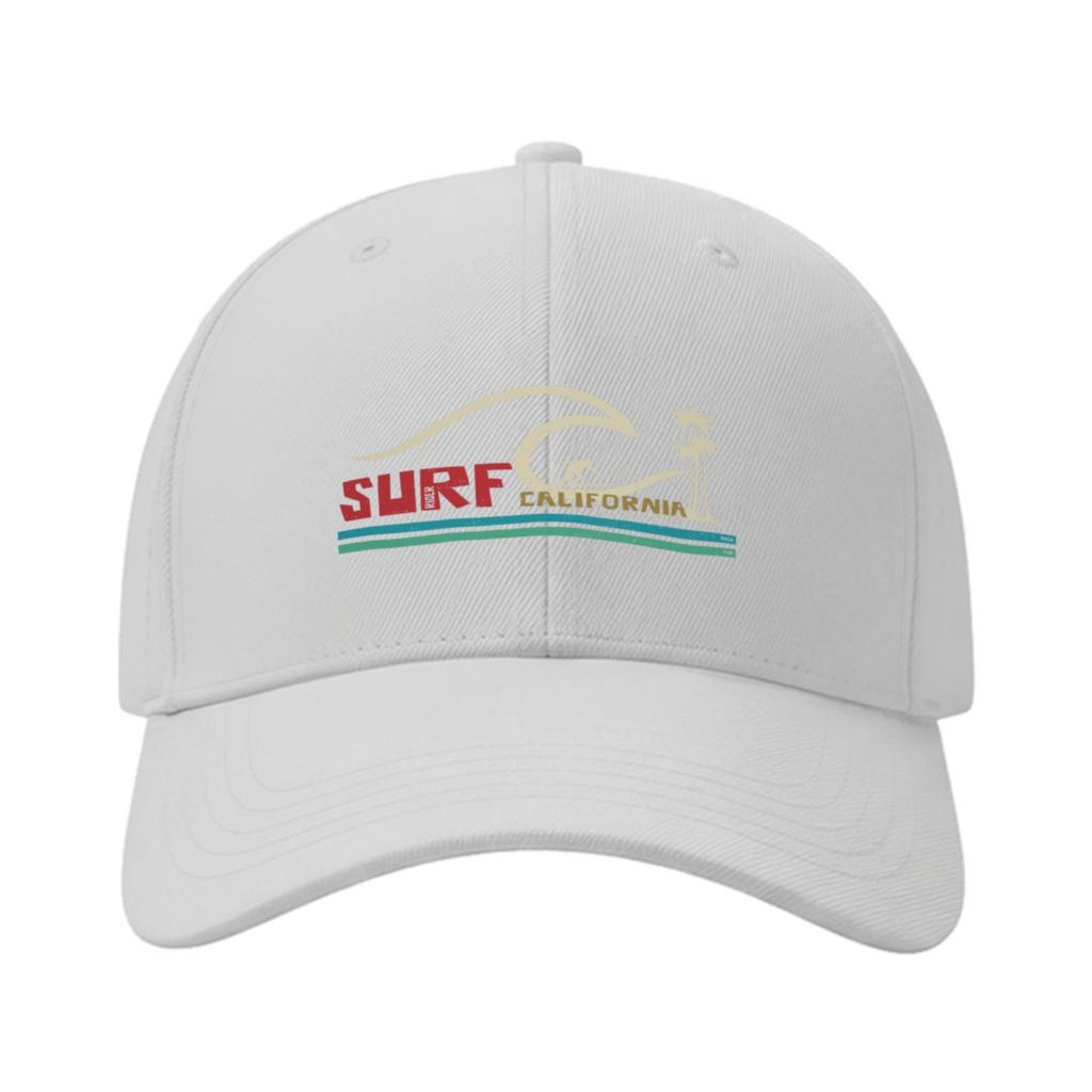 Surf California Beach Wave Graphic Baseball Cap Unisex Casual Cotton Adjustable Visor