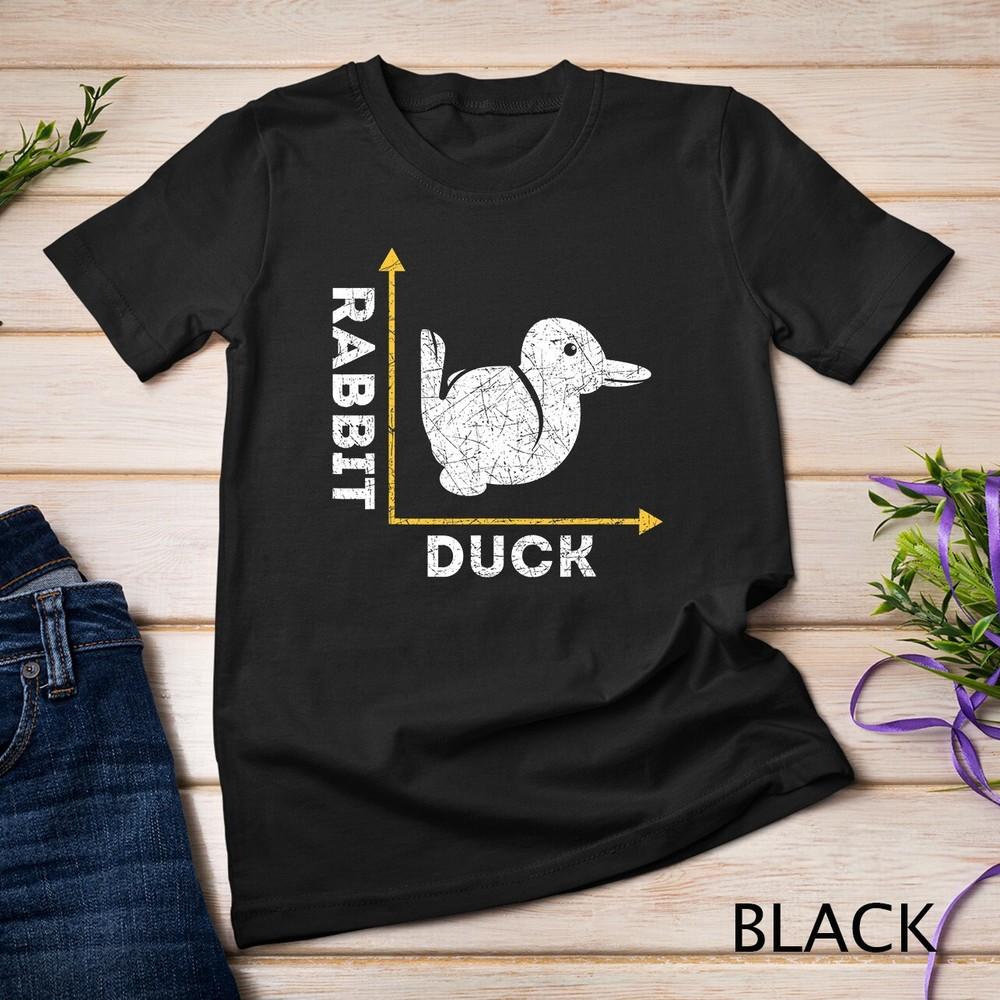 Funny Animal Lover Gift Optical Illusion Duck Or Rabbit T-Shirt Unisex T-shirt