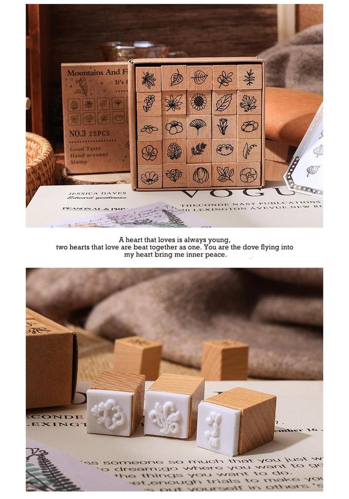 Joyful Expressions Weather-Themed Beech Wood Rubber Hand Stamps for Kids