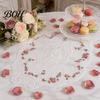 Floral Patterned Table Decor Embroidered Lace Doily, Vintage Style Sheer Placemat, Mat Decorative Covers for Parties Elegant Doilies Tea Party,